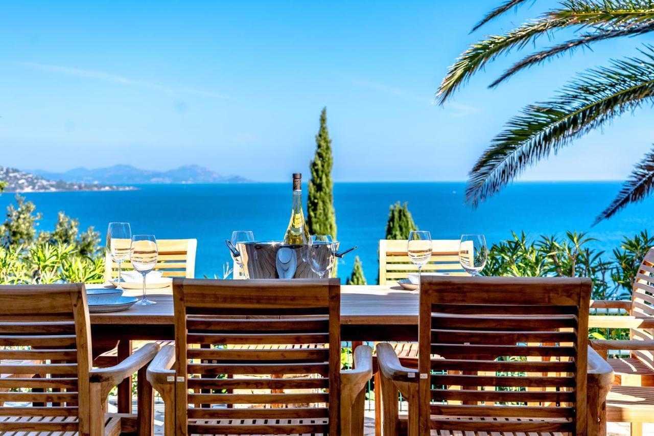 Superbe Villa, Incroyable Vue Mer, Piscine Chauffee, Climatisee Sainte-Maxime Exterior photo